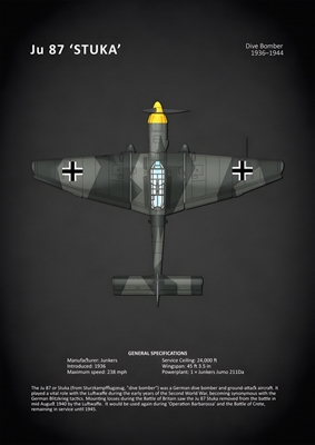 Ju 87 Stuka Bombplan