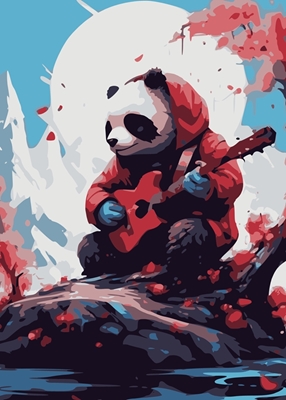 roztomilá kytara panda
