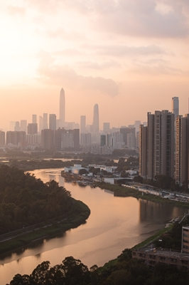 Uitzicht op de stad van Shenzhen
