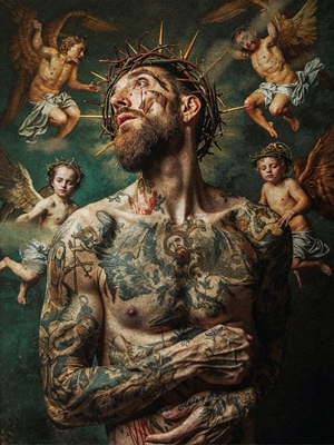 Christ tatoué