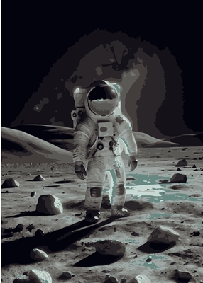 Astronautas explorando a Lua