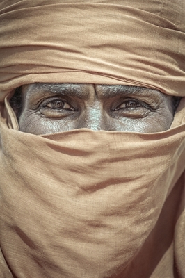Porträtt av en tuareg