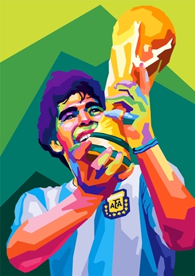 Maradona Legend Wpap Pop Art