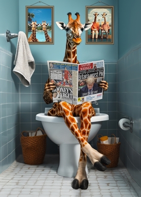 Żyrafa w toalecie