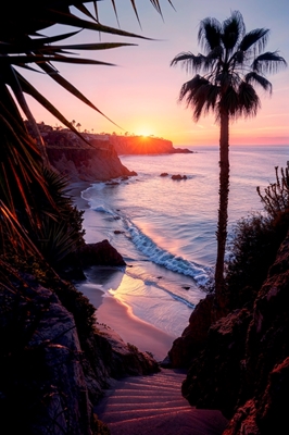 Laguna Beachin auringonlasku