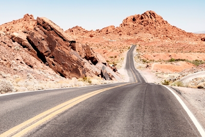 De Weg van de Woestijn van Nevada