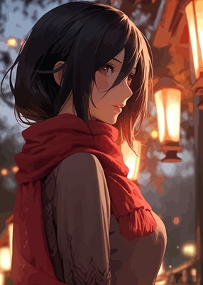 Menina bonito Mikasa