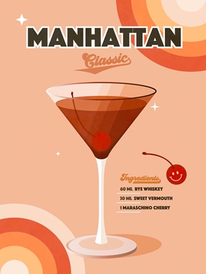 Cocktail classico di Manhattan 