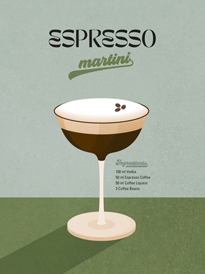 Espresso Martini tyylikäs cocktail
