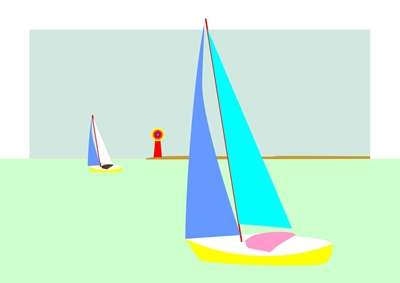 Sailing on the course