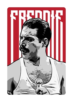 Retrato de Freddie Mercury