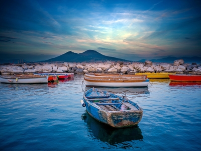 Neapel - Utsikt över Vesuvius