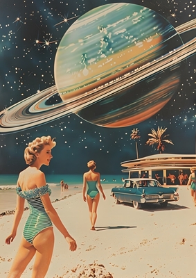 Collage de ciencia ficción retro surrealista 1