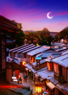 Kyoto solnedgang