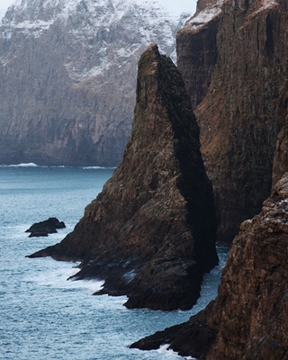 Färöer Inseln Felsen im Meer