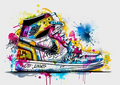 Popkonst Sneakers Graffiti