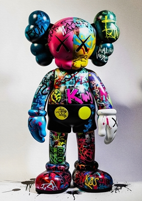 Grafite KAWS de arte pop
