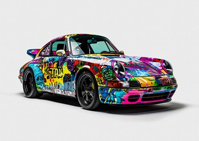 Pop art Porsche Graffiti
