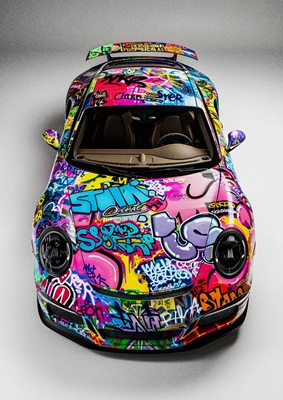 Pop art Porsche 911 Graffiti