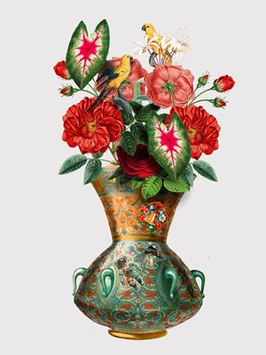 art du collage de vase