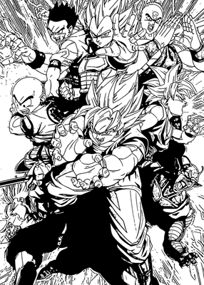 Dragon Ball Z Manga Kunst