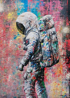 Astronautin graffitin väri 