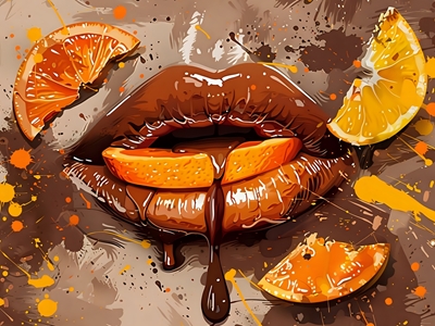 Labbra di cioccolato all'arancia No1