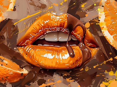 Oranssi suklaa huulet No2