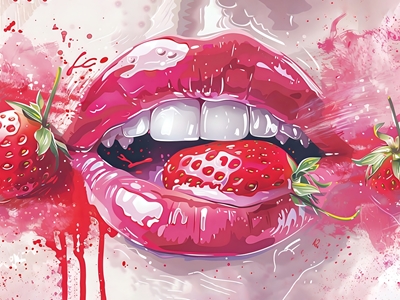 Lèvres de fraise