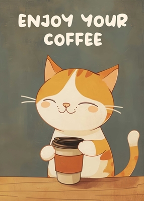 Cute Coffee Cat