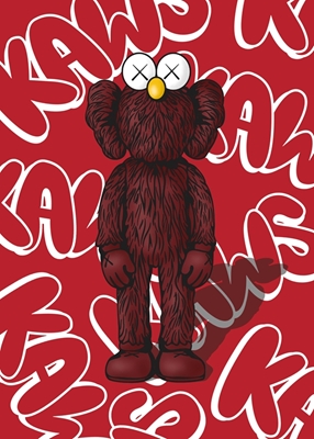 doodle red kaws