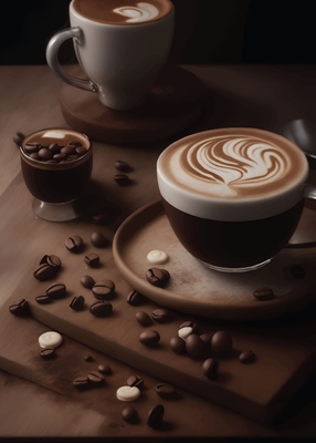 Kaffeemilch mit javanistischem Suggar