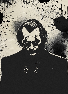 Jokeri musta akvarelli