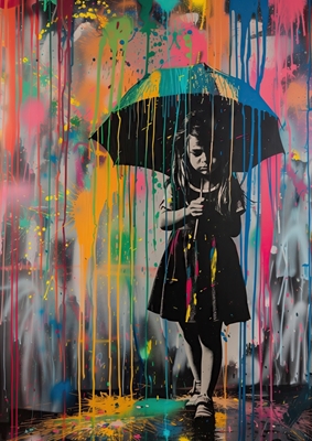 Regenschirm-Mädchen