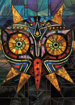 Majora's Mask stained glass