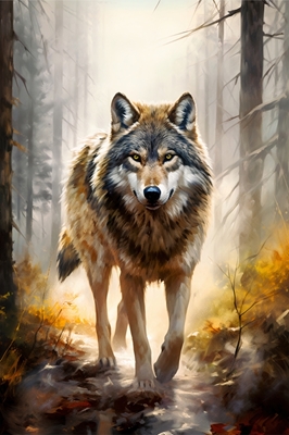 Wilk w lesie 2