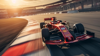 Formel 1-bil i hög hastighet