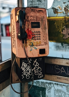 Telefon w stylu vintage retro