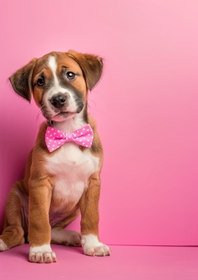 Puppy with a bow tie