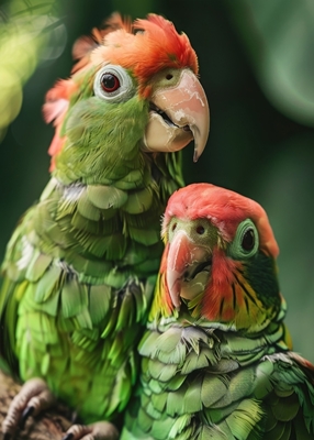 Papageien-Tierfamilie