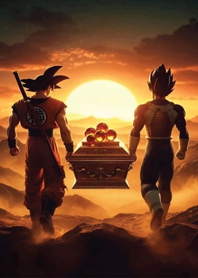 Goku og Vegeta Dragon Ball
