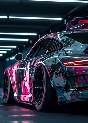 Porsche 911 Neon Light