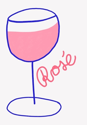 Sklenka růžového vína