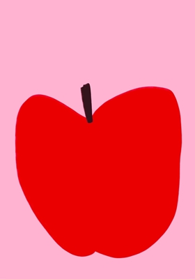 Stort rødt eple