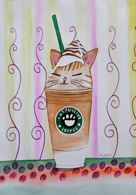 Katzen-Cappuccino