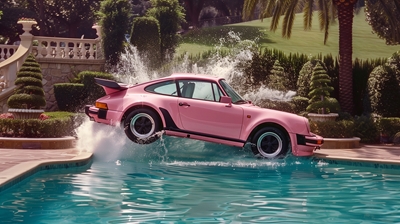 Růžové Porsche 930