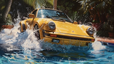 Porsche jaune