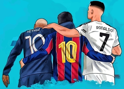 Ronaldo Messi ja Neymar