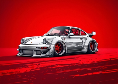 Porsche 911 červený pohár