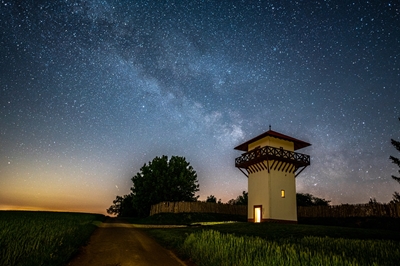 Tower with milky way